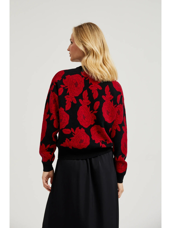 Moodo Черен суитшърт с принт Moodo