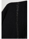 Moodo Черен жилетка с декорация от мъниста Moodo