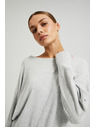 Moodo Гладък суитшърт с дълги ръкави в сиво Moodo
