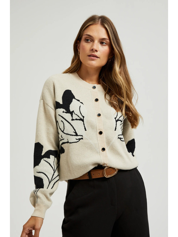 Moodo Бежов пуловер с копчета Moodo