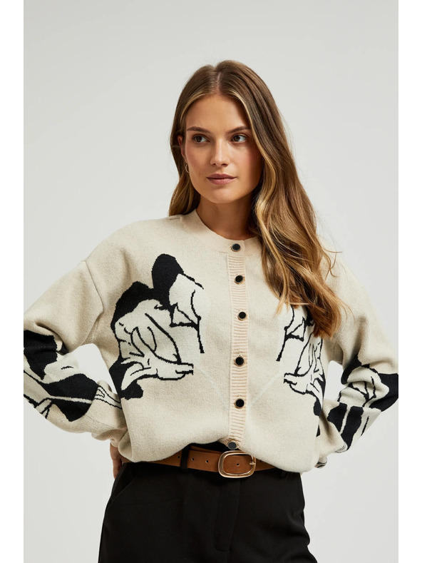 Moodo Бежов пуловер с копчета Moodo