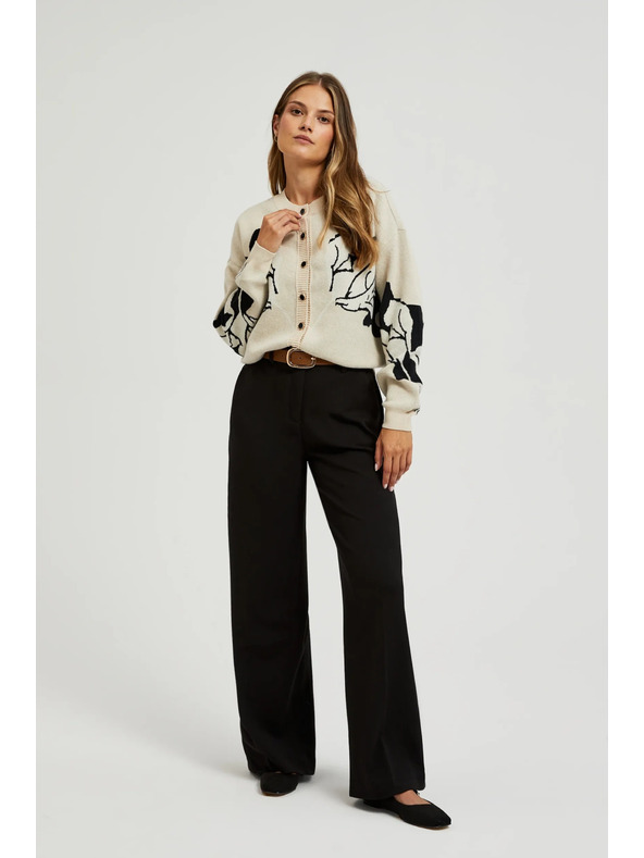 Moodo Бежов пуловер с копчета Moodo