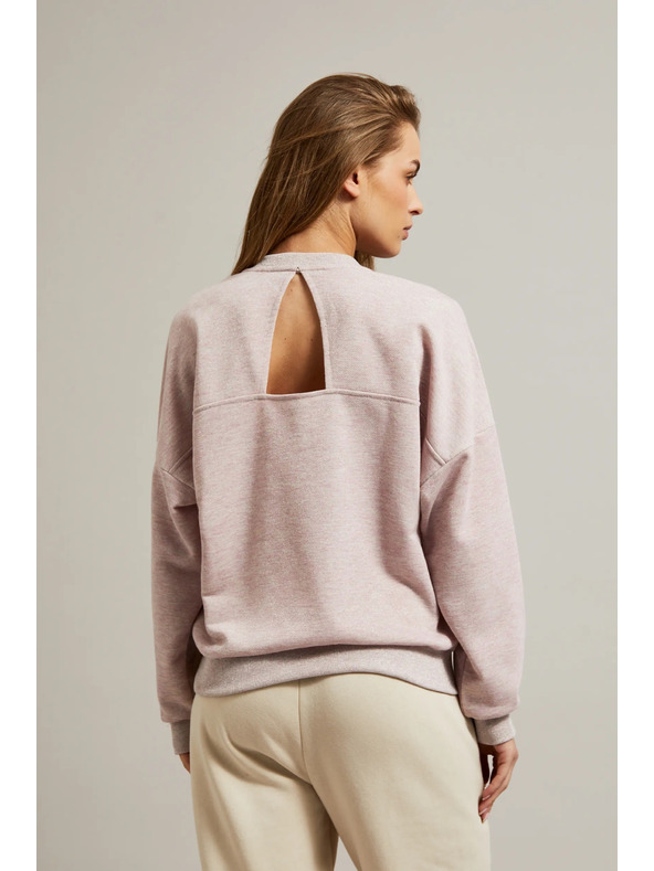 Moodo Розов суитшърт с разкроен гръб Moodo