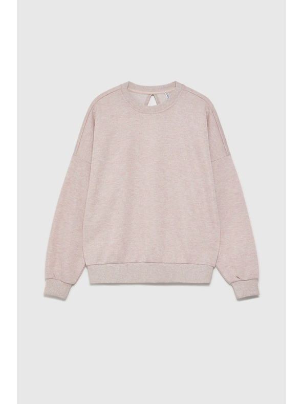 Moodo Розов суитшърт с разкроен гръб Moodo