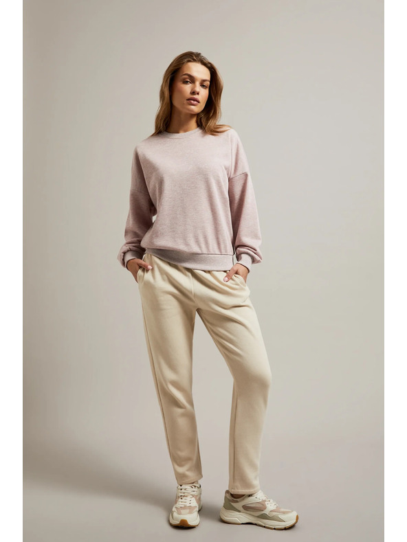 Moodo Розов суитшърт с разкроен гръб Moodo