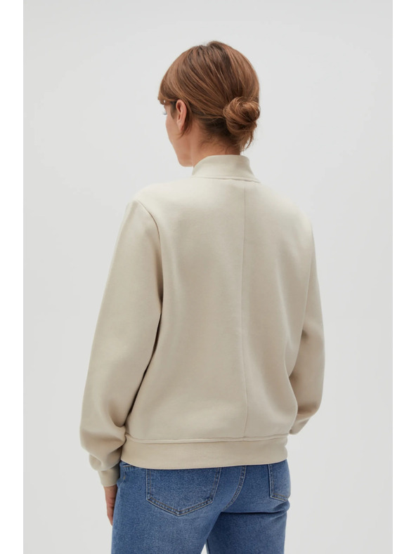 Moodo Бежов суитшърт бомбър Moodo