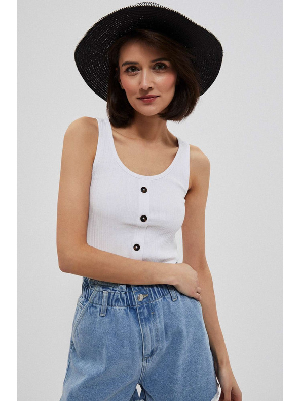 Moodo Сламена шапка с декоративна лента Moodo