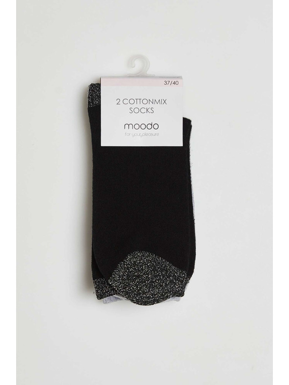 Moodo 2 чифта чорапи с металически нишки Moodo