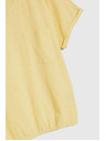 Moodo Жълта тениска с джоб и подплатени ръкави Moodo