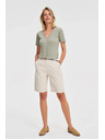 Moodo Памучни шорти с колан бежови Moodo