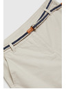 Moodo Памучни шорти с колан бежови Moodo