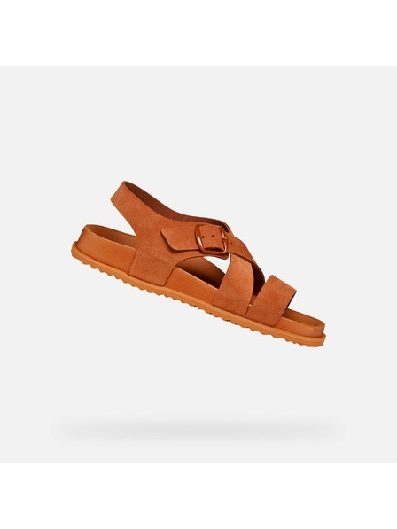 Geox Оранжеви дамски чехли Geox Sandybett