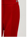 Moodo Червен прав панталон с колан Moodo
