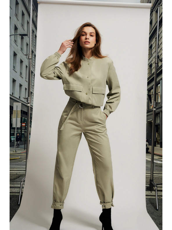 Moodo Светлозелен дамски панталон Moodo