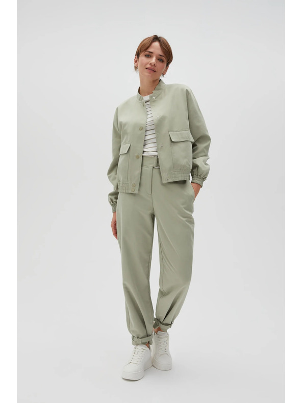 Moodo Светлозелен дамски панталон Moodo