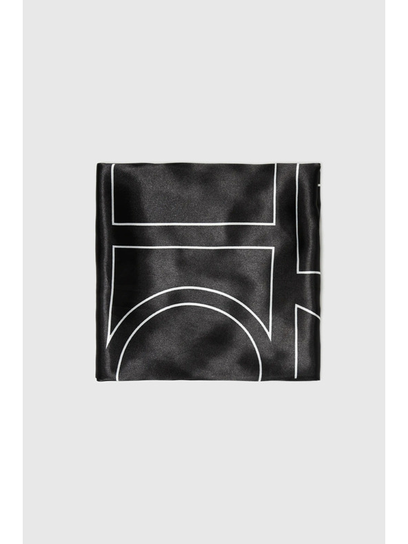 Moodo Бяло и черно дамско шарено шалче Moodo