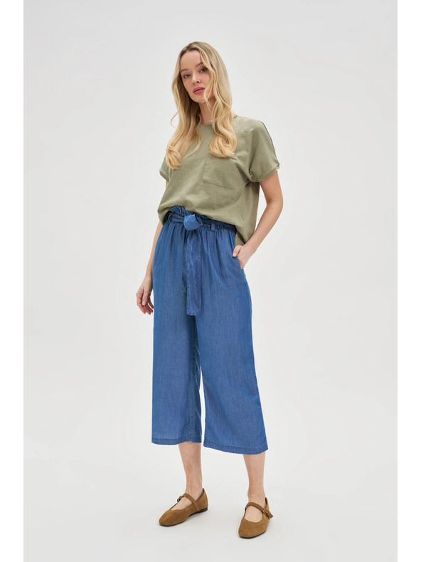 Moodo Сини свободни дамски панталони Moodo