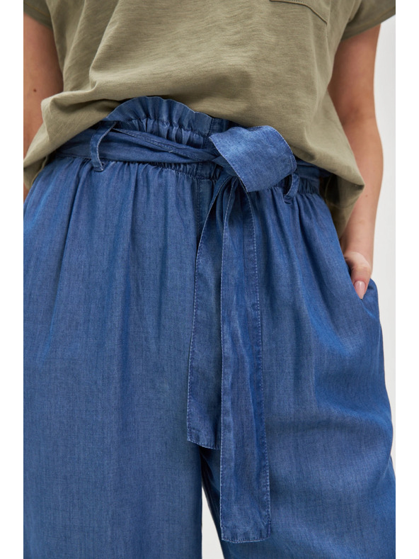 Moodo Сини свободни дамски панталони Moodo