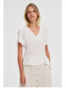 Moodo Бяла дамска блуза Moodo