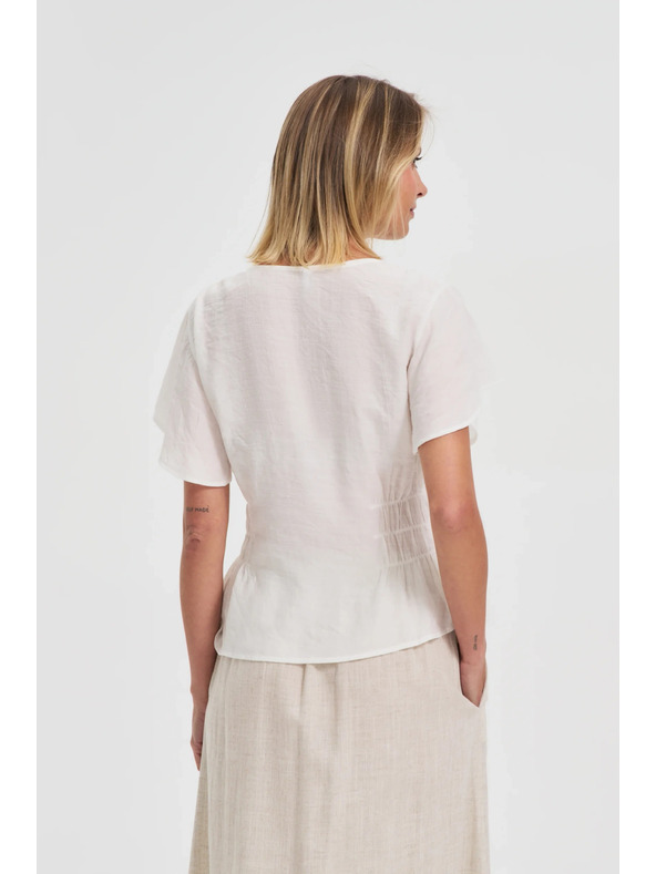 Moodo Бяла дамска блуза Moodo