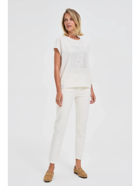 Moodo Бяла дамска тениска Moodo