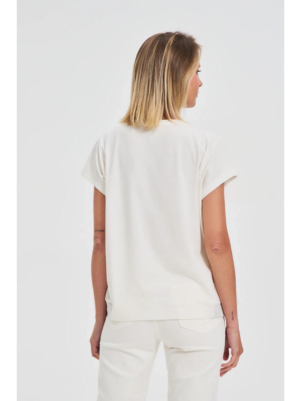 Moodo Бяла дамска тениска Moodo