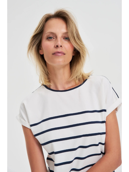 Moodo Тъмно синя дамска тениска Moodo