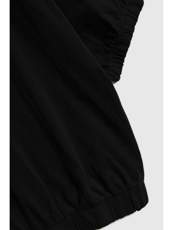 Moodo Черна дамска памучна тениска Moodo