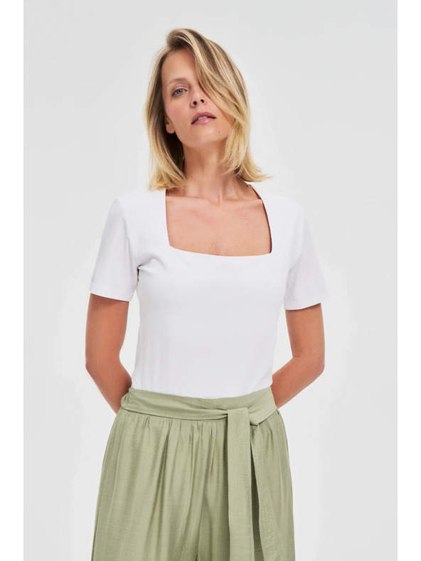 Moodo Бяла дамска тениска Moodo