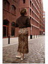 Moodo Дамска леопардова пола Moodo - кафява