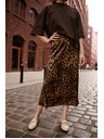 Moodo Дамска леопардова пола Moodo - кафява