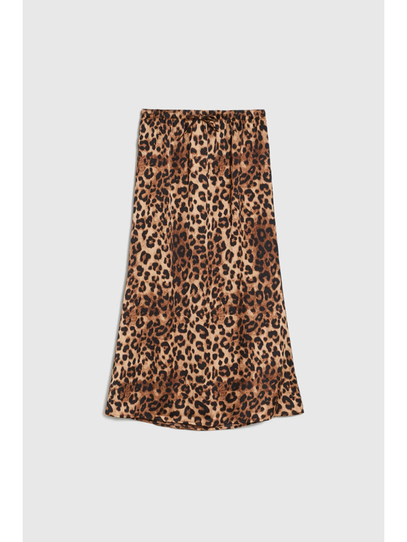 Moodo Дамска леопардова пола Moodo - кафява
