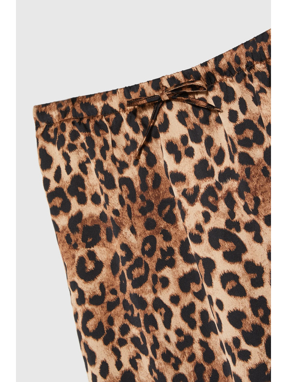 Moodo Дамска леопардова пола Moodo - кафява