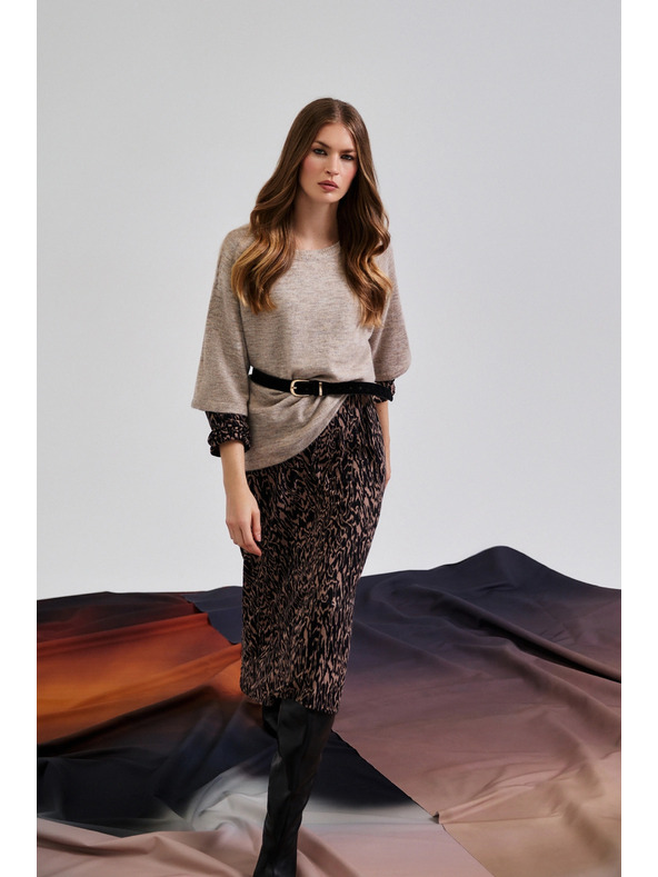 Moodo Кафяви щамповани рокли Moodo