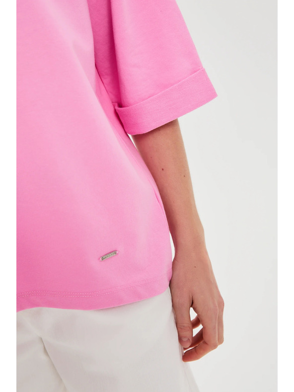 Moodo Риза с V деколте розова Moodo