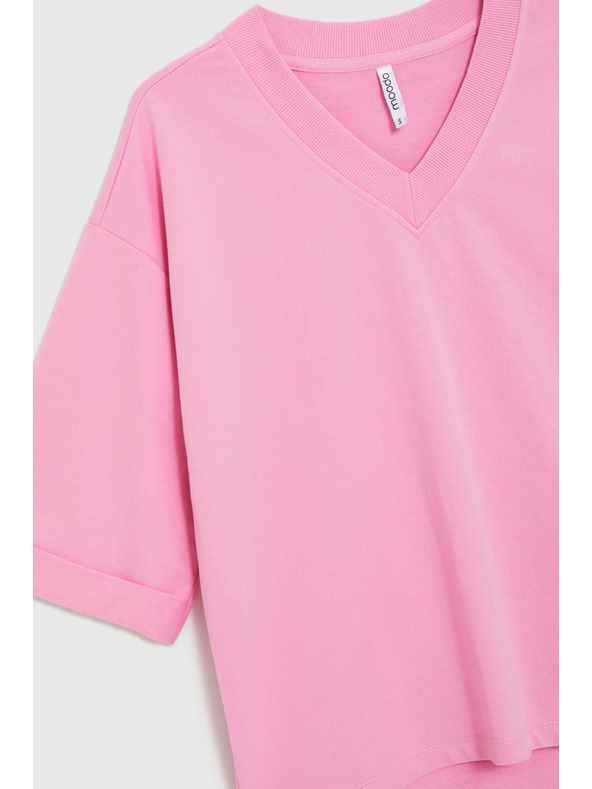 Moodo Риза с V деколте розова Moodo