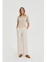 Moodo Бежови панталони с гънки Moodo