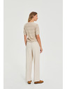 Moodo Бежови панталони с гънки Moodo