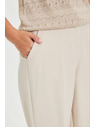 Moodo Бежови панталони с гънки Moodo