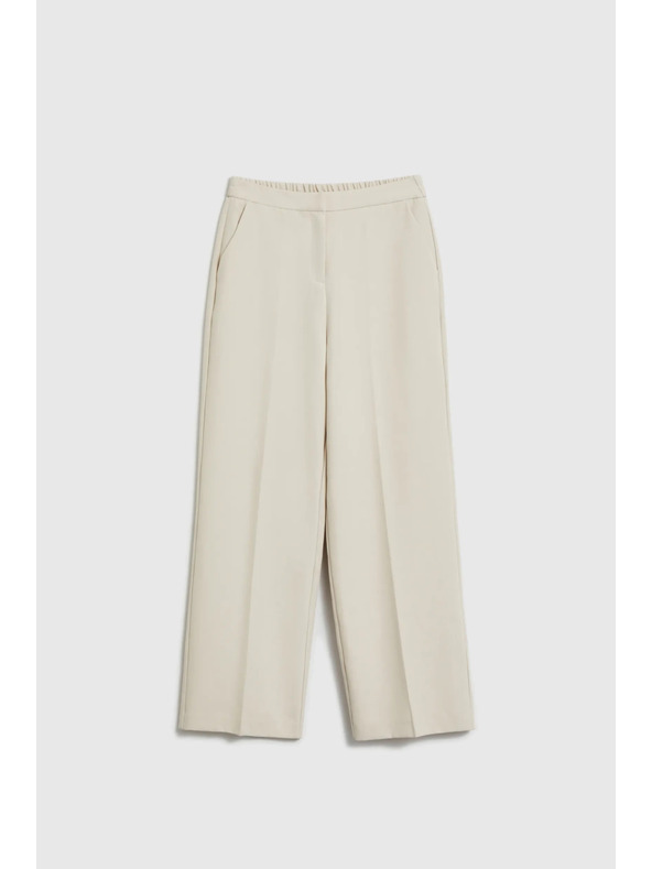 Moodo Бежови панталони с гънки Moodo