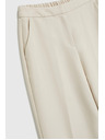 Moodo Бежови панталони с гънки Moodo