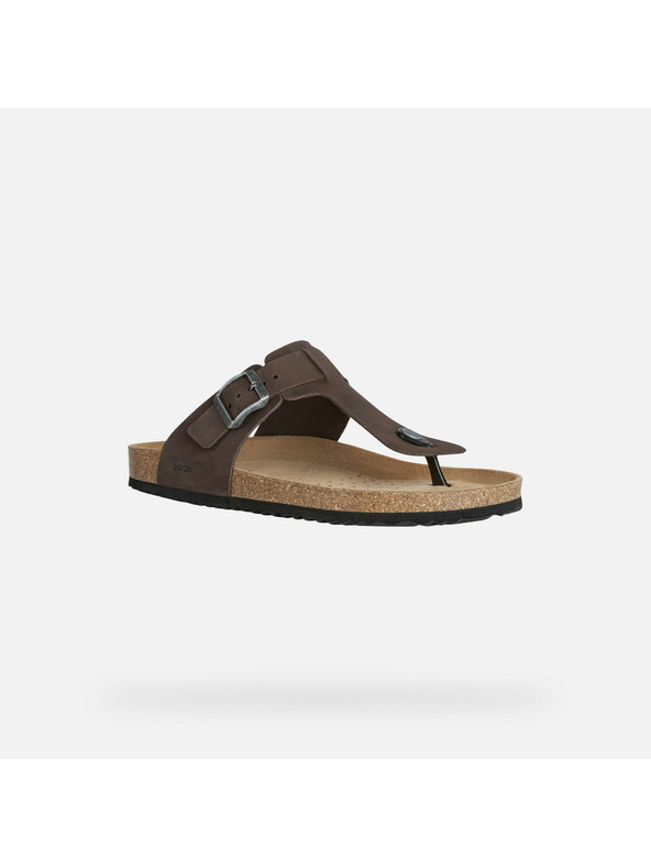 Geox Тъмнокафяви мъжки чехли Geox Sandal Ghita