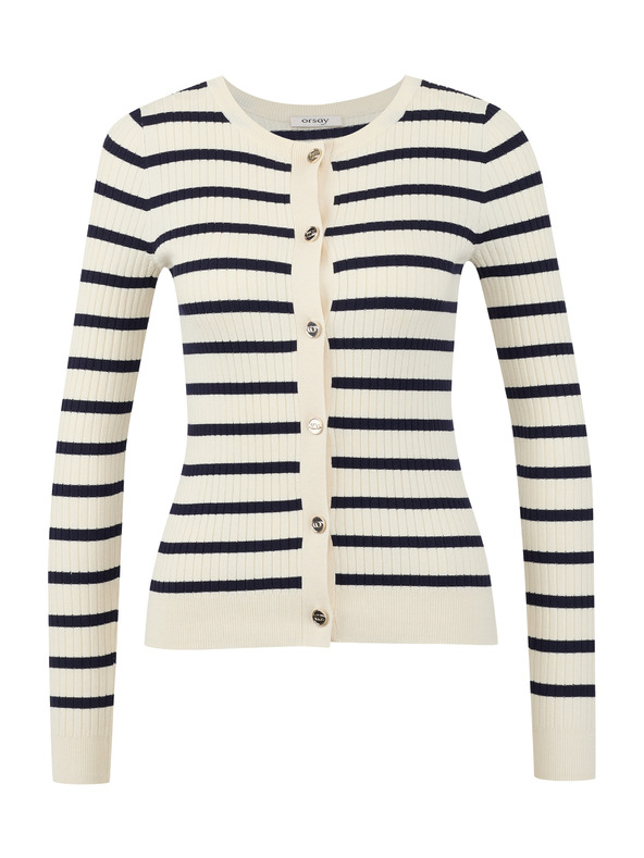 Orsay Кремава дамска жилетка на райе ORSAY