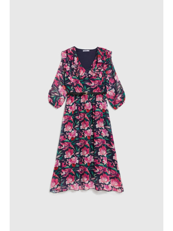 Moodo Тъмносини цветни рокли Moodo