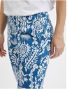 Orsay Бяло-син дамски панталон с десен ORSAY