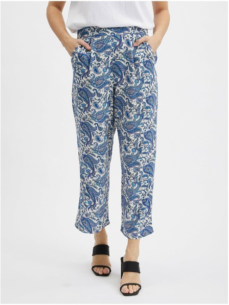 Orsay Сини дамски кюлоти с десен ORSAY