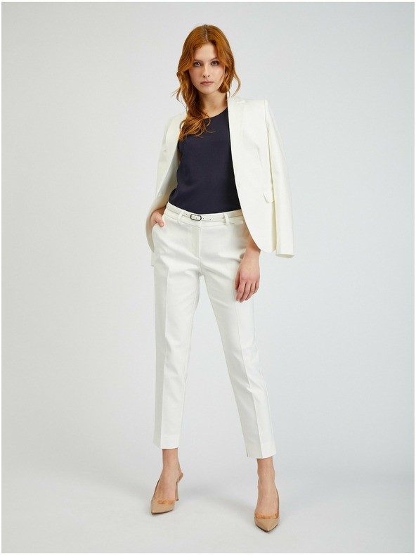 Orsay Бели дамски къси панталони с колан ORSAY