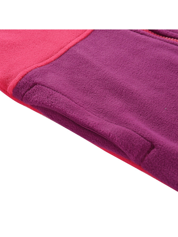 ALPINE PRO Лилаво-розов детски поларен суитчър ALPINE PRO SIUSO