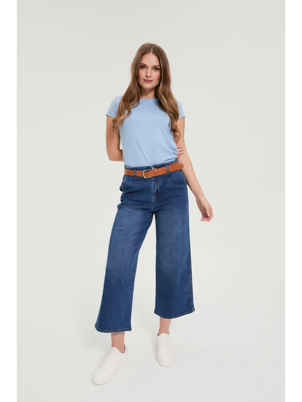 Moodo Памучна тениска синя Moodo