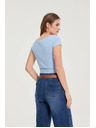 Moodo Памучна тениска синя Moodo